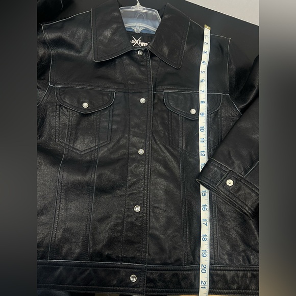 Wilsons Maxima Blue 100% Leather Cafe Racer Style Jacket Womens - Picture 8 of 9